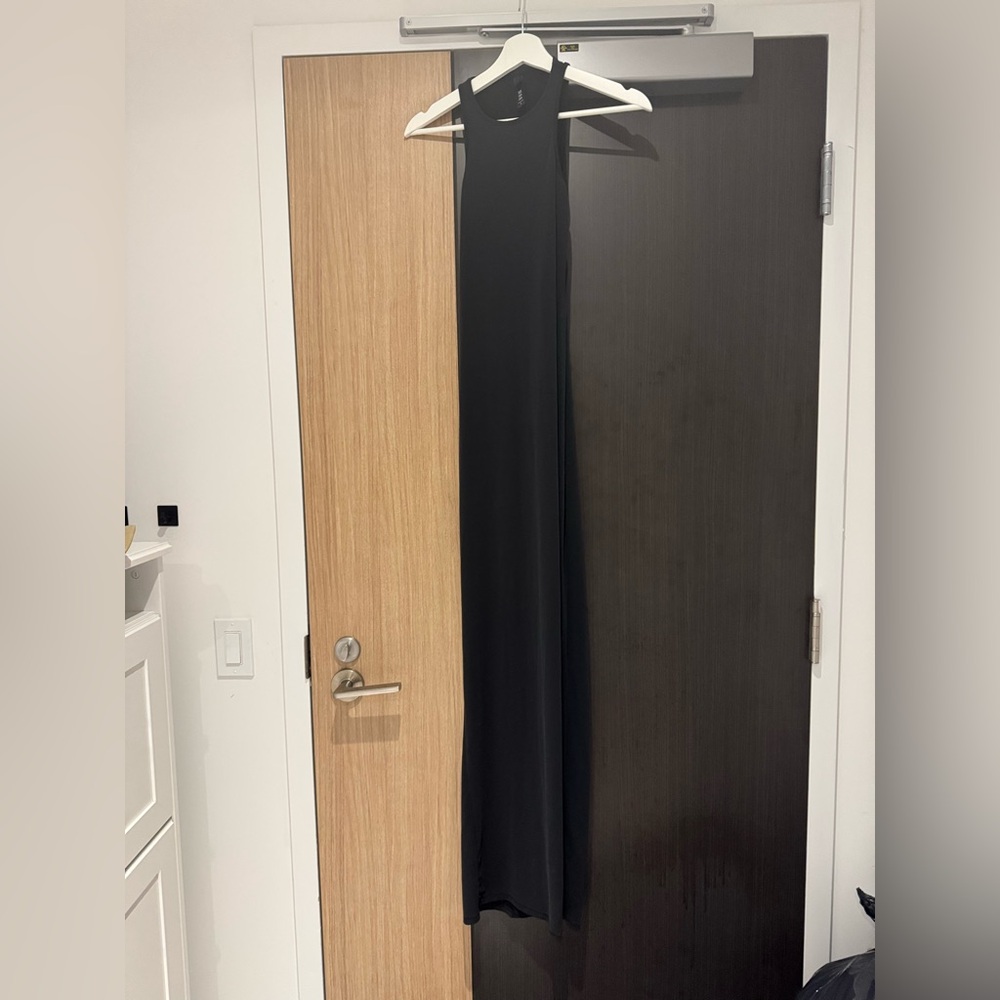 Skims Black Smooth lounge Maxi Dress